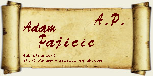 Adam Pajičić vizit kartica